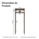 Ver imagem 2 de Porta-geladeira 83 Cm 1 Porta Basculante Rustic/preto Agata Madesa