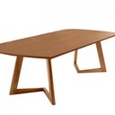 Ver imagem 7 de Mesa para Sala de Jantar Munique 220cm Madeira Tampo Barril Laminado Moderna Mobília