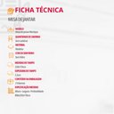 Ver imagem 4 de Mesa para Sala de Jantar Munique 220cm Madeira Tampo Barril Laminado Moderna Mobília