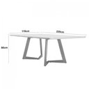 Ver imagem 3 de Mesa para Sala de Jantar Munique 220cm Madeira Tampo Barril Laminado Moderna Mobília