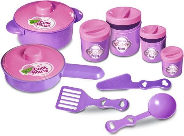 Jogo De Cozinha Infantil Panelinhas Em Inox 8904 - Braskit