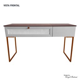 Penteadeira Camarim Bancada Para Maquiagem Bege cobre - 9