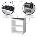 Ver imagem 3 de Balcão para Cooktop Laura 70cm 04 Bocas com Tampo Recortado Branco - Desk Design