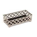 Ver imagem 1 de Bandeja Retangular em Metal Prata com Espelho Preto Pequena