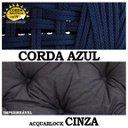 Ver imagem 4 de Balanço Ninho Suspenso Corda Náutica Azul Almofada Impermeável Cinza + Mola e Mosquetão