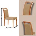 Ver imagem 3 de Mesa 120cm Laminado Barril com 4 Cadeiras Moderna Mobilia Turim 07 Imbuia Naturale