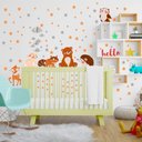 Ver imagem 1 de Adesivos de Parede Animais Bichinhos Estrelas Titulo Laranja