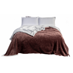 Manta Polar Casal Dupla Face Sherpa:bege - 2
