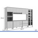 Ver imagem 3 de Cozinha Completa 6 Peças 14 Portas Allure CZ652 Gris Linea
