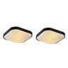 Kit 2 Plafon Preto Fosco Quadrado Sobrepor 30x30cm E27 Zan12 - 1