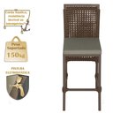 Ver imagem 4 de Mesa Bistrô e 4 Banquetas Roma Marrom Corda Náutica Estofado 8 Trama Original