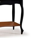 Ver imagem 4 de Aparador para Sala com Pés Luis Xv Gaveta e Prateleira 1019p Linz Móveis - Preto/imbuia Glazer