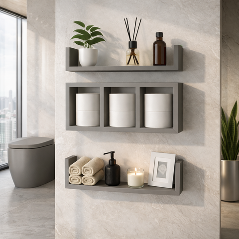 Prateleira Nicho Luxo Cinza