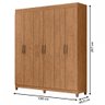 Guarda-Roupa Casal Santarém 6 Portas 2 Gavetas Freijó - Mx Móveis - 4