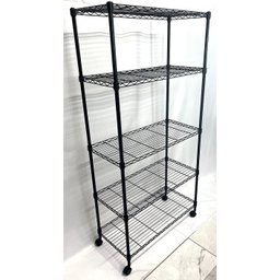 Estante de Aço Inox VGHome 5 prateleiras - aramada Cor Preta - 2