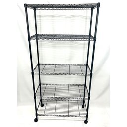 Estante de Aço Inox VGHome 5 prateleiras - aramada Cor Preta - 1