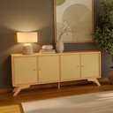 Ver imagem 3 de Balcão Buffet 180cm com Palha Hexagonal Natural Carvalho Rosé Dalla Costa