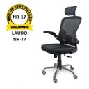 Ver imagem 2 de Cadeira para Escritório Ergonômica Reclinável Encosto Tecido Mash Modelo Presidente Nr 17