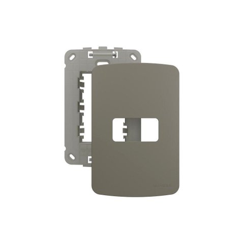 Placa com Suporte Margirius B3 Colors 4x2 para 1 Módulo Horizontal Argila
