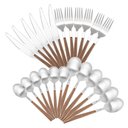 Ver imagem 1 de Cj Talheres Bianchini Agra 24pçs Aco Inox Cabo Madeira