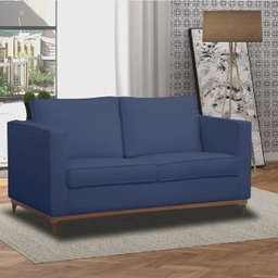 Sofá Poltrona Aspen 2 Lugares 140cm Suede Azul Marinho - Fm - 2