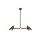 Ver imagem 1 de Pendente Fox Lustres Argular 100x100x16cm Madeira e Aço Carbono 2xe27 Cor:mondo