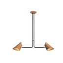 Ver imagem 4 de Pendente Fox Lustres Argular 100x100x16cm Madeira e Aço Carbono 2xe27 Cor:mondo