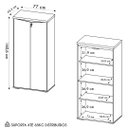 Ver imagem 4 de Armário Escritório com Chave 2 Portas Corp A06 Freijó/branco - Mpozenato