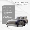 Ver imagem 2 de Base Japonesa Flutuante Tatame Cama Cais Casal Linho 140x190cm Base para Colchão Cinza