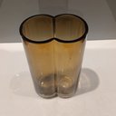 Ver imagem 3 de Vaso Decorativo Enfeite Casa Flores 22x12x8cm Vidro Âmbar