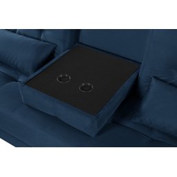 Sofá Cama Solteiro Colorado Reclinável 3 Posições em Suede: Azul-marinho - 3
