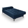 Sofá Cama Solteiro Colorado Reclinável 3 Posições em Suede: Azul-marinho - 6