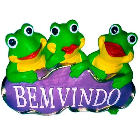 Trio Sapos Bem-Vindo de Aparador Sala-Escritório Decor Lilás