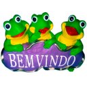 Ver imagem 1 de Trio Sapos Bem-Vindo de Aparador Sala-Escritório Decor Lilás