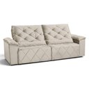 Ver imagem 3 de Sofá com Chaise Sirius 2 Lugares Retrátil e Reclinável 290cm Cappucino