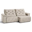 Ver imagem 5 de Sofá com Chaise Sirius 2 Lugares Retrátil e Reclinável 290cm Cappucino