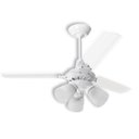 Ver imagem 1 de Ventilador de Teto 3 Lâmpadas Rubi Branco 3 Pás Transparentes Loren Sid - 127v