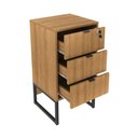 Ver imagem 4 de Gaveteiro Estilo Industrial 38,4cm 3 Gavetas com chave ME4158 Tecnomobili