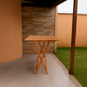 Mesa Bistrô para Area Gourmet Dobrável de Madeira Maciça: Mel
