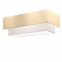 Ver imagem 1 de Plafon Duplo Retangular Vivare Md-3044 Cúpula em Tecido Bivolt Algodão-crú-branco 127/220v