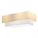 Ver imagem 3 de Plafon Duplo Retangular Vivare Md-3044 Cúpula em Tecido Bivolt Algodão-crú-branco 127/220v