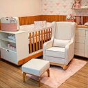 Ver imagem 6 de Poltrona de Leitura com Puff Retrô Linho Ds Home