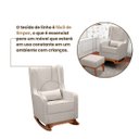 Ver imagem 3 de Poltrona de Leitura com Puff Retrô Linho Ds Home