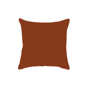 Capa de Almofada Lisa Suede Terracota 50x50cm
