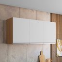 Ver imagem 1 de Armário Cozinha Aéreo 120cm 3 Portas Leticia Amêndoa/branco A01 - D’Rossi