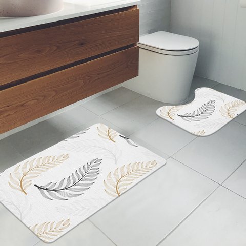 Jogo de Tapetes para Banheiro 2 Peças Leaf
