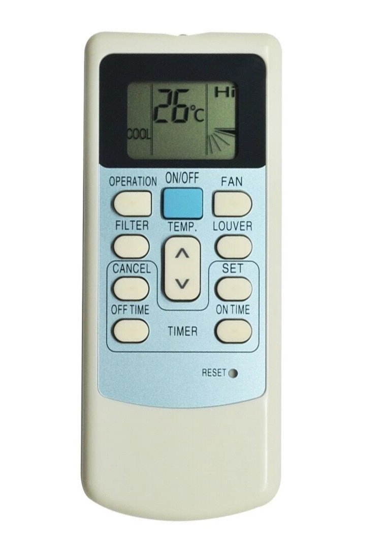 PC-LH6 Telecomando Di Ricambio Universale Per Condizionatori Hitachi: Modelli PC-LH3A, PC-LH6Q E PC-LH6