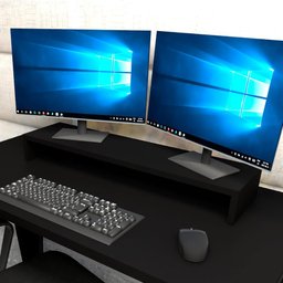 Suporte para Telas MDF Mesa de Escritório 80cm X 20cm F5 - 1