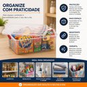 Ver imagem 7 de Caixa Transparente 16 Litros Multiuso com Tampa e Trava Organizador para Roupas Brinquedos Alimentos