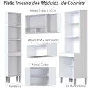 Ver imagem 5 de Cozinha Modulada de Canto Athena - 8 Peças Completa 16 PT 2 GV Branca - Megasul